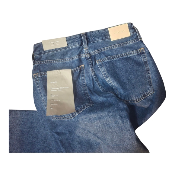 Everlane 90's Curvy Cheeky High Rise Straight Jean - Picture 4 of 5